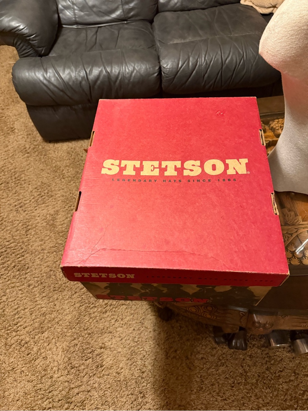 Stetson Cream Felt Western Hat - Decorative Accent - Picture 5 of 5